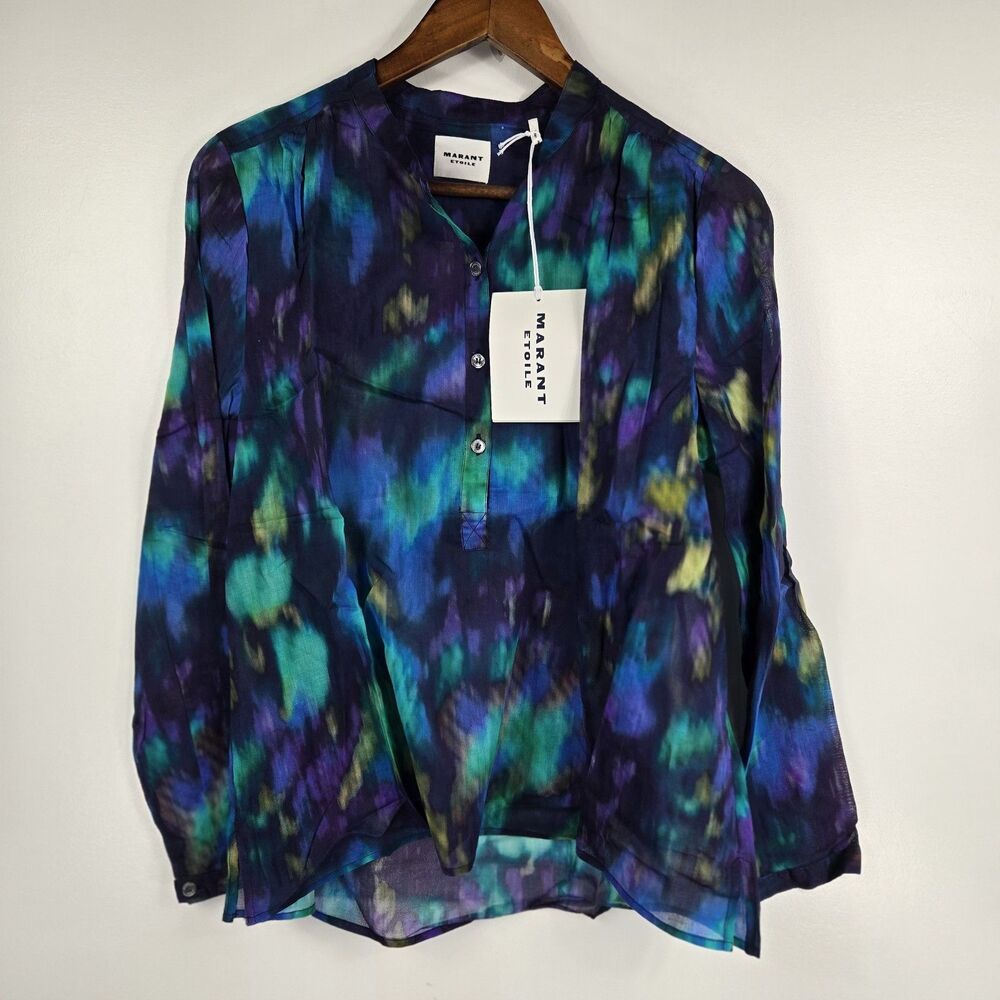 Marant Etoile Women's Size 40 US Size 8 Nath Tie Dye Blouse NWT